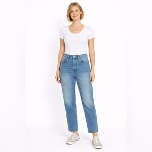 THOUGHT Button Fly Classic Blue Boyfriend Jeans NWT size 10